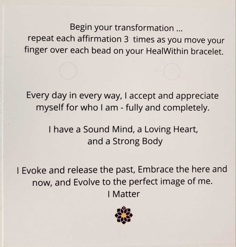 Meditation Bracelets with Affirmation Card - Image 11